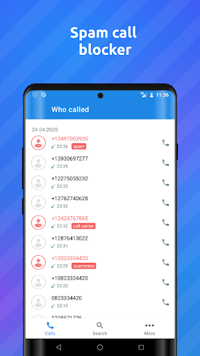 Android application Caller ID Phone Number Lookup screenshort