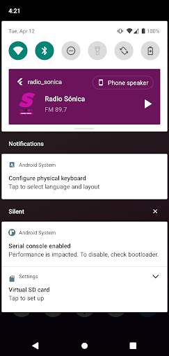 Android application Radio Sónica screenshort