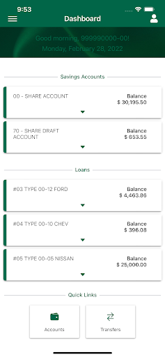 Legacy Credit Union Mobile Screen 2