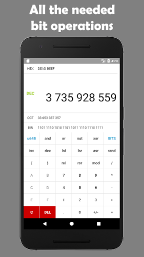 Android application BitCalculator screenshort