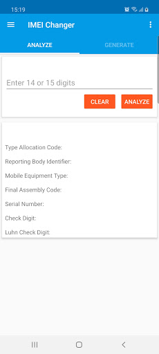 Android application Imei Changer Pro screenshort