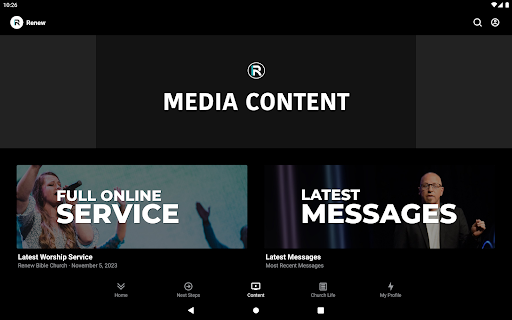 Screenshot of Renew Bible Church