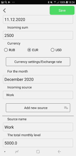 Monthly Income Screen 2