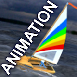 Sailing simulation ANIMATION icon