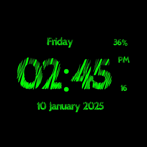 Super Digital Clock Wallpaper Logo