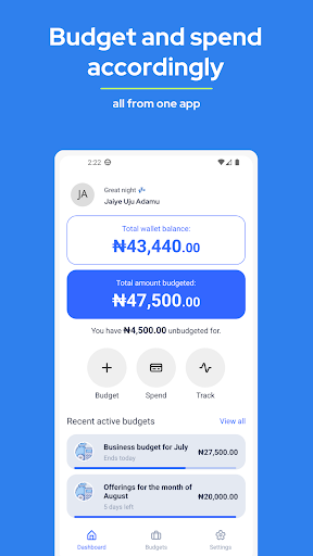 Android application Spendwatch screenshort