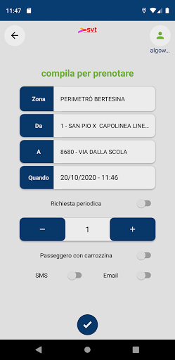 SVT Servizio a Chiamata Screen 3