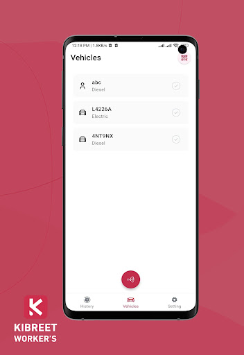 Android application Kibreet Workers screenshort