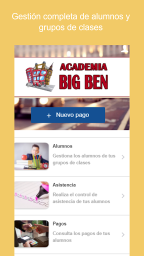 Android application Academia screenshort