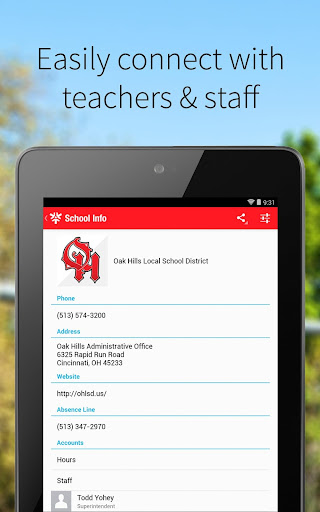 Oak Hills Local Schools Screen 2