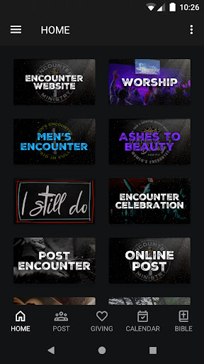 Android application Encounter Ministry screenshort