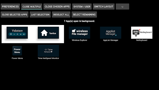 Background Apps & Process List Screenshot