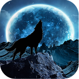 Blue Moon Wolf Live Wallpaper icon