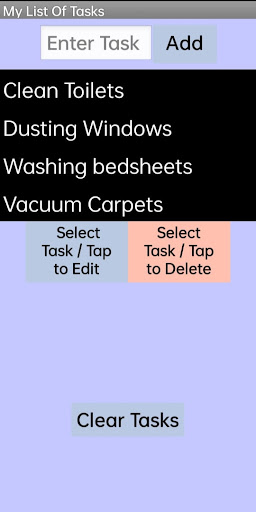 Tasklist Screen 3