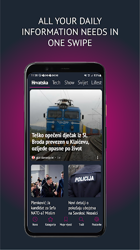 Android application TNewz screenshort