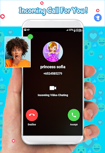 fake call simulator from princess sofia : chat