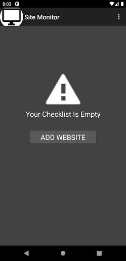 Android application Site Monitor screenshort