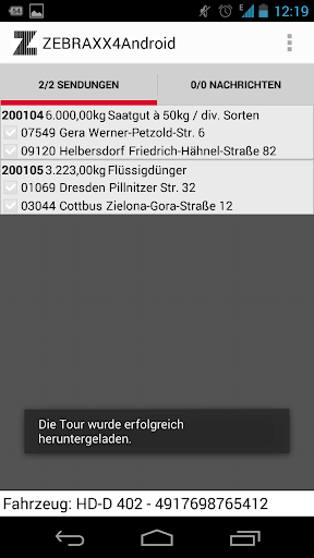 Android application ZEBRAXX4Android screenshort
