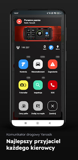 Yanosik antiradar and navigation