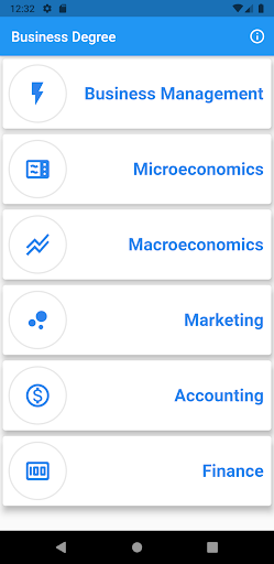 Android application Business Degree Study Guide screenshort