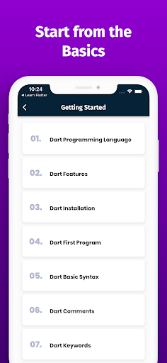 Learn Dart 2 Offline - DartDev Screen 3