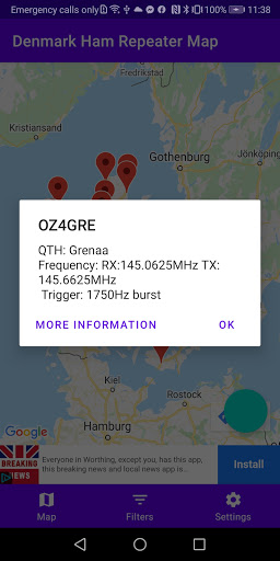 Denmark Amateur Radio Repeater Screen 2