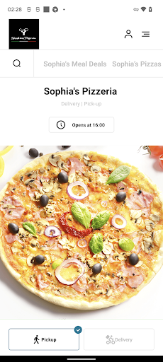 Android application Sophia's Pizzeria screenshort