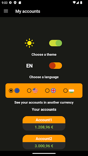 MyAccountsApp:Expense Manager Screen 3