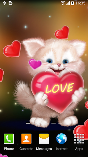 Cute Cat Live Wallpaper Screen 3