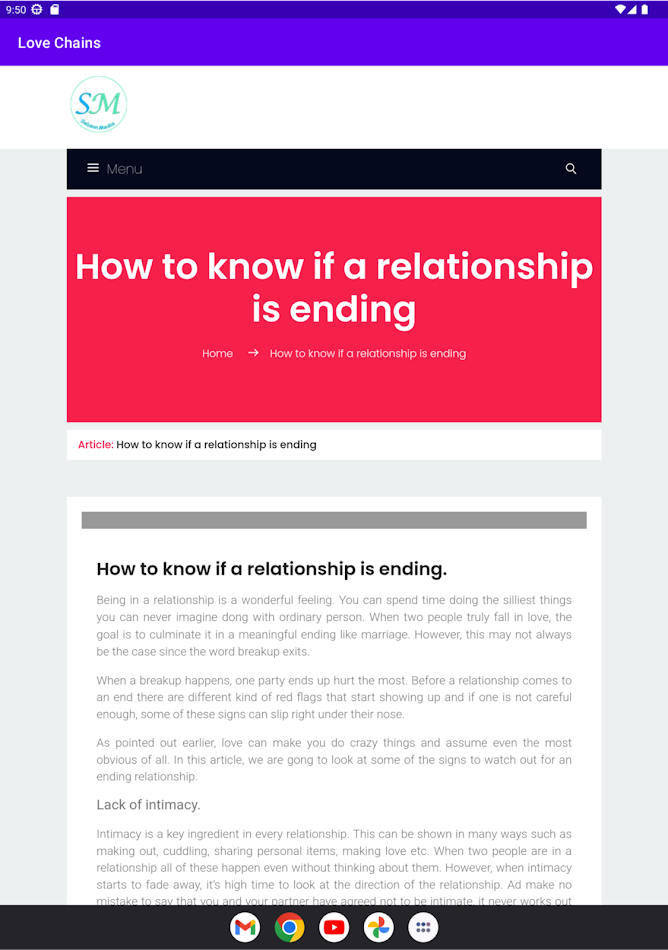 #9. Love Chains (Android) De: Sebson Media