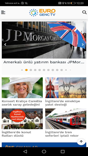 Android application Euro Genc TV screenshort