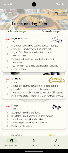 Android application Strax lunch screenshort