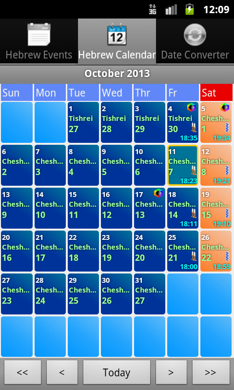 Hebrew events calendarのおすすめ画像2