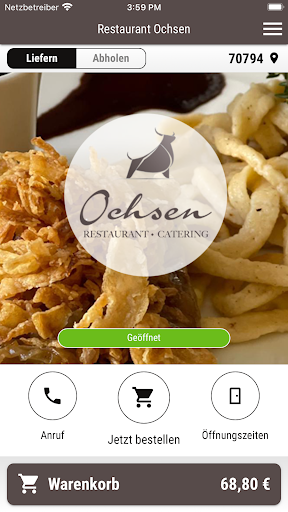 Android application Restaurant Ochsen screenshort