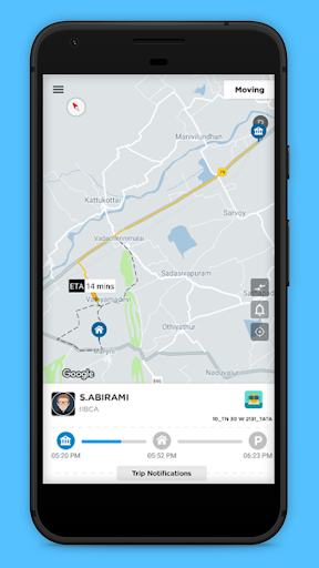 Android application MVM Track screenshort