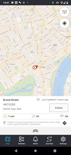 Infiniti Tracking Screen 2