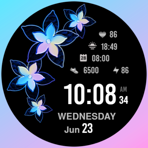 PW44 - Ladies Digi Flower logo
