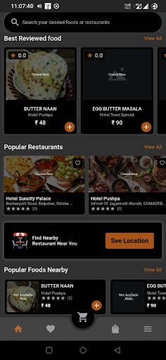 My Food Mantra - Food Delivery Screen 2