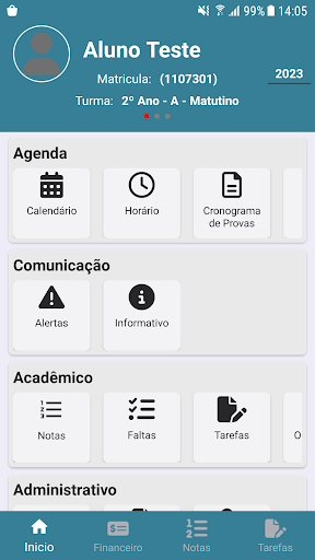 Android application Colégio Shallon screenshort