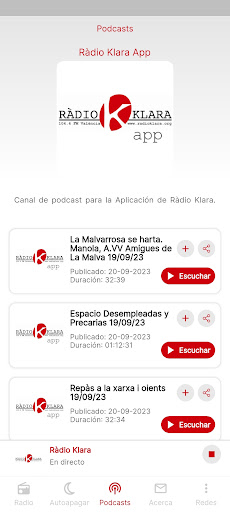 Ràdio Klara App Screen 2