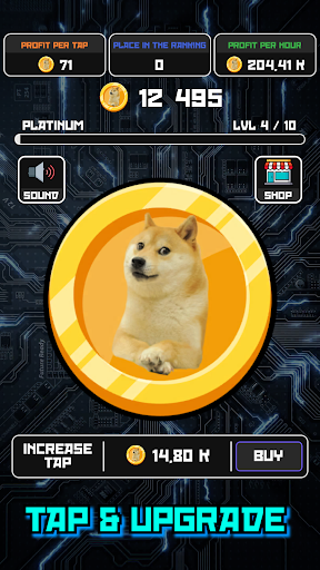 Android application Crypto Clicker Doge Coin Idle screenshort