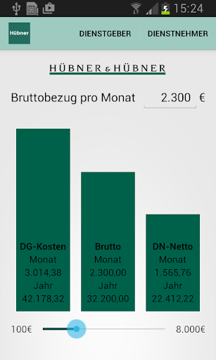 Android application Brutto/Netto screenshort