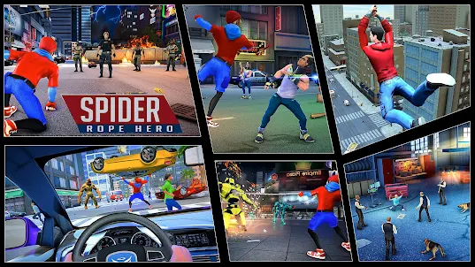 Flying Spider Fight Hero Games