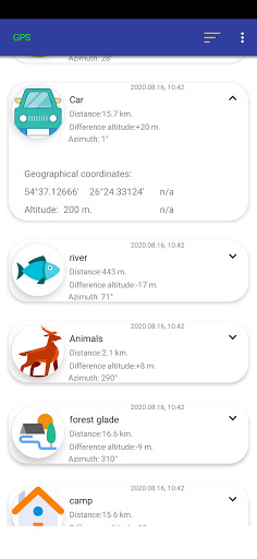 Arrow. Offline GPS navigation Screen 3