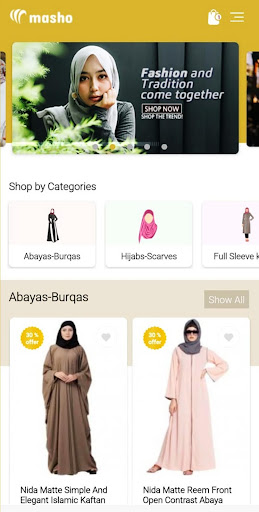 Masho - Buy Abayas, Hijabs & D Screen 3