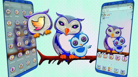 Cute Owl Launcher Theme