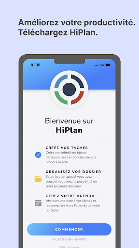 Android application HiPlan - Gestion de tâches screenshort