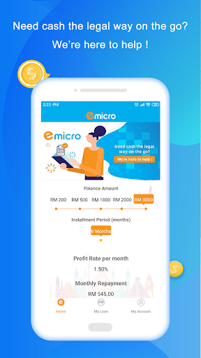 Android application Emicro Loan screenshort