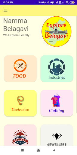 Android application Explore Belagavi screenshort