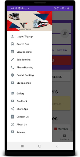 Android application Vidarbha Travels screenshort